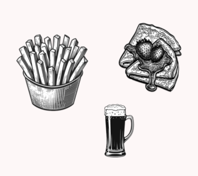 Dessin composition du menu