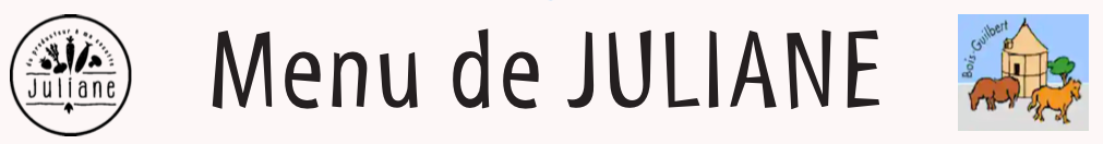 Titre menu de Julianne